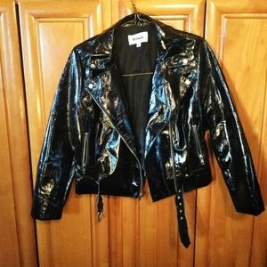 BB Dakota - Faux Patent Leather Biker Jacket